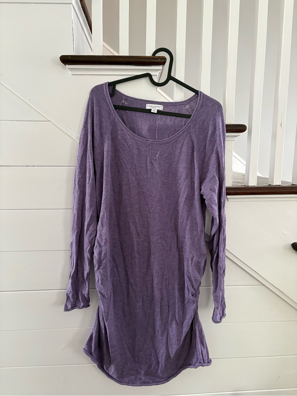 Liz Lange Maternity Long Sleeve Scoop Neck Tunic - Purple